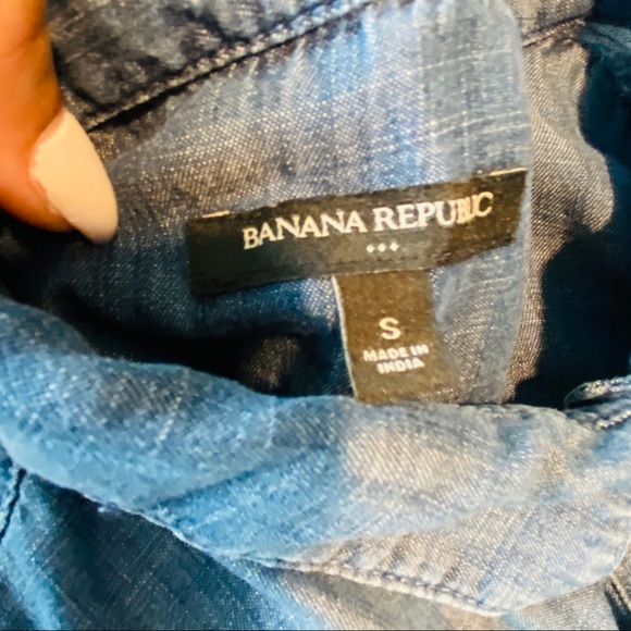 Banana Republic Sleeveless Pleated Back Collared Shirt Size S - Picture 6 of 8